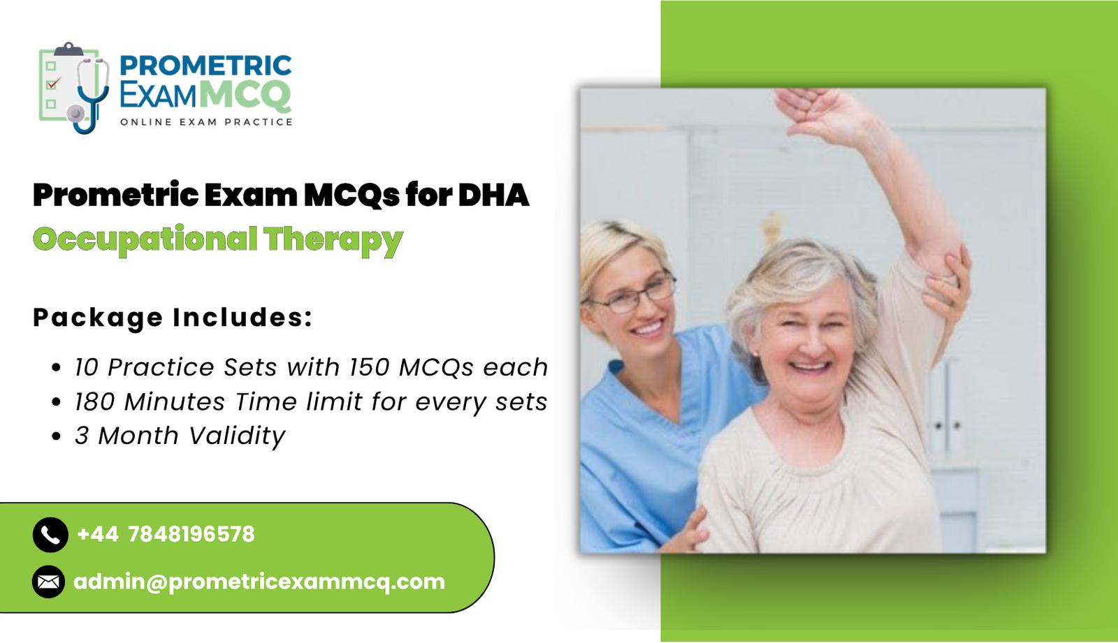 Prometric Exam MCQs for DHA Occupational Therapy