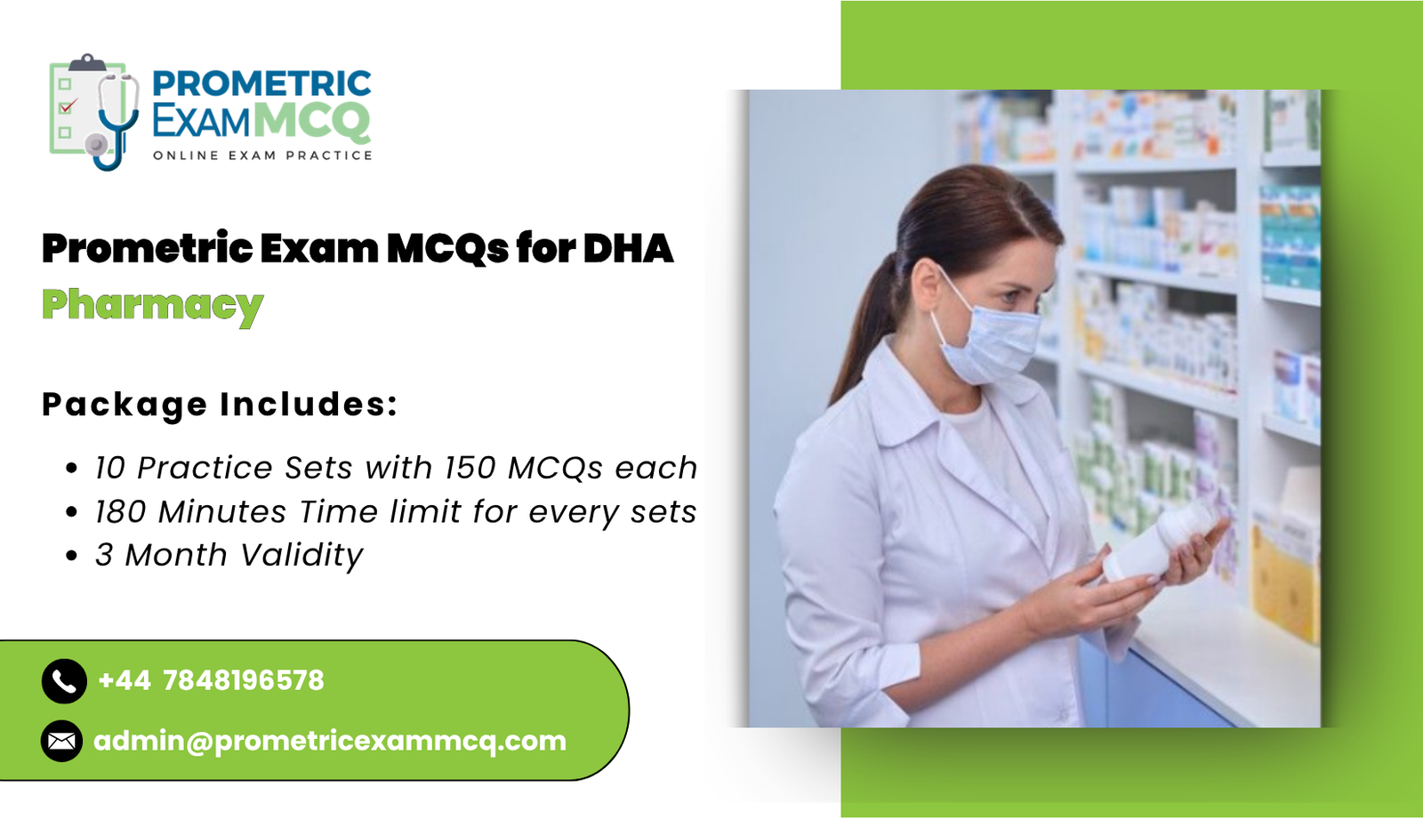 Prometric Exam MCQs for DHA Pharmacy