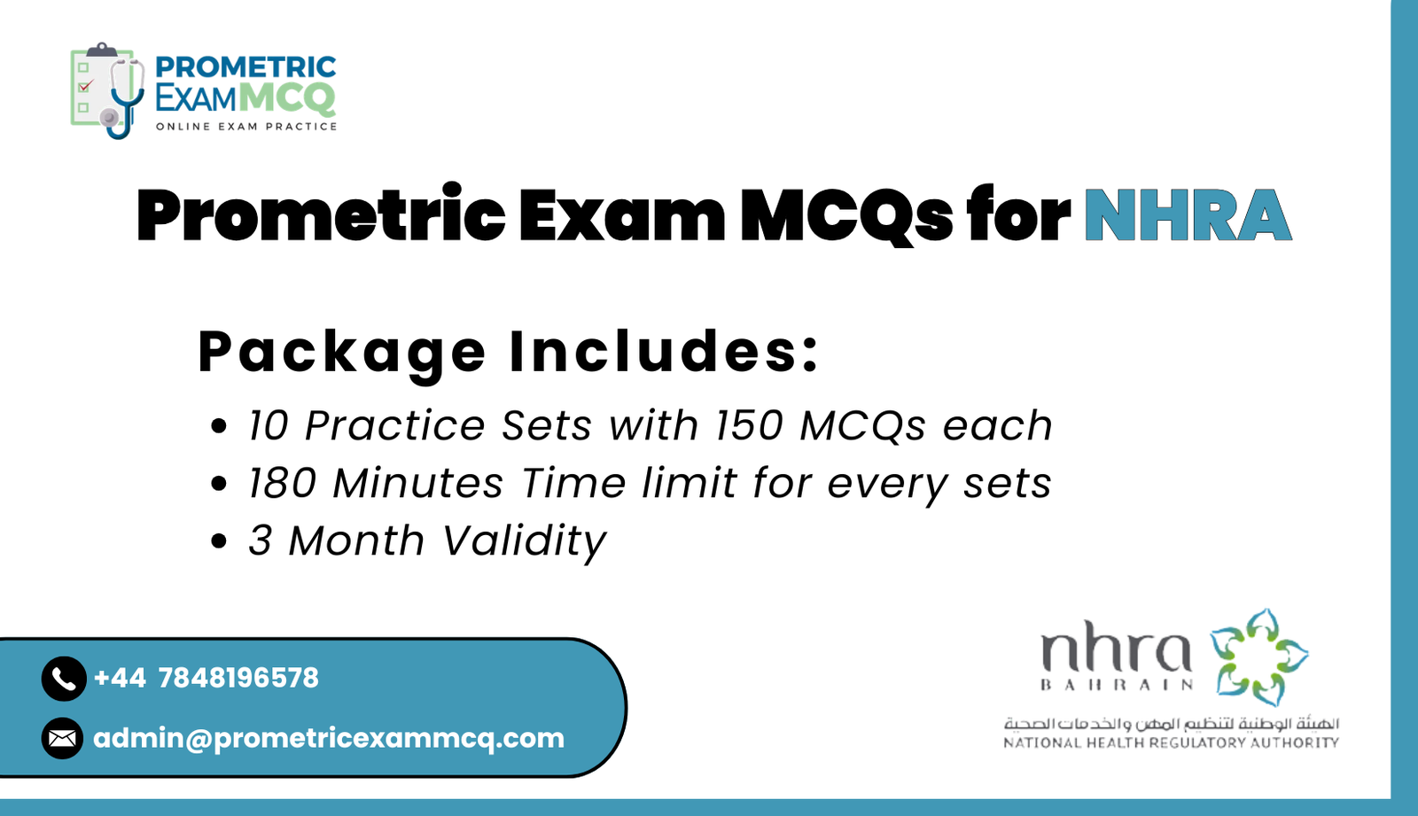 Prometric Exam MCQs for NHRA