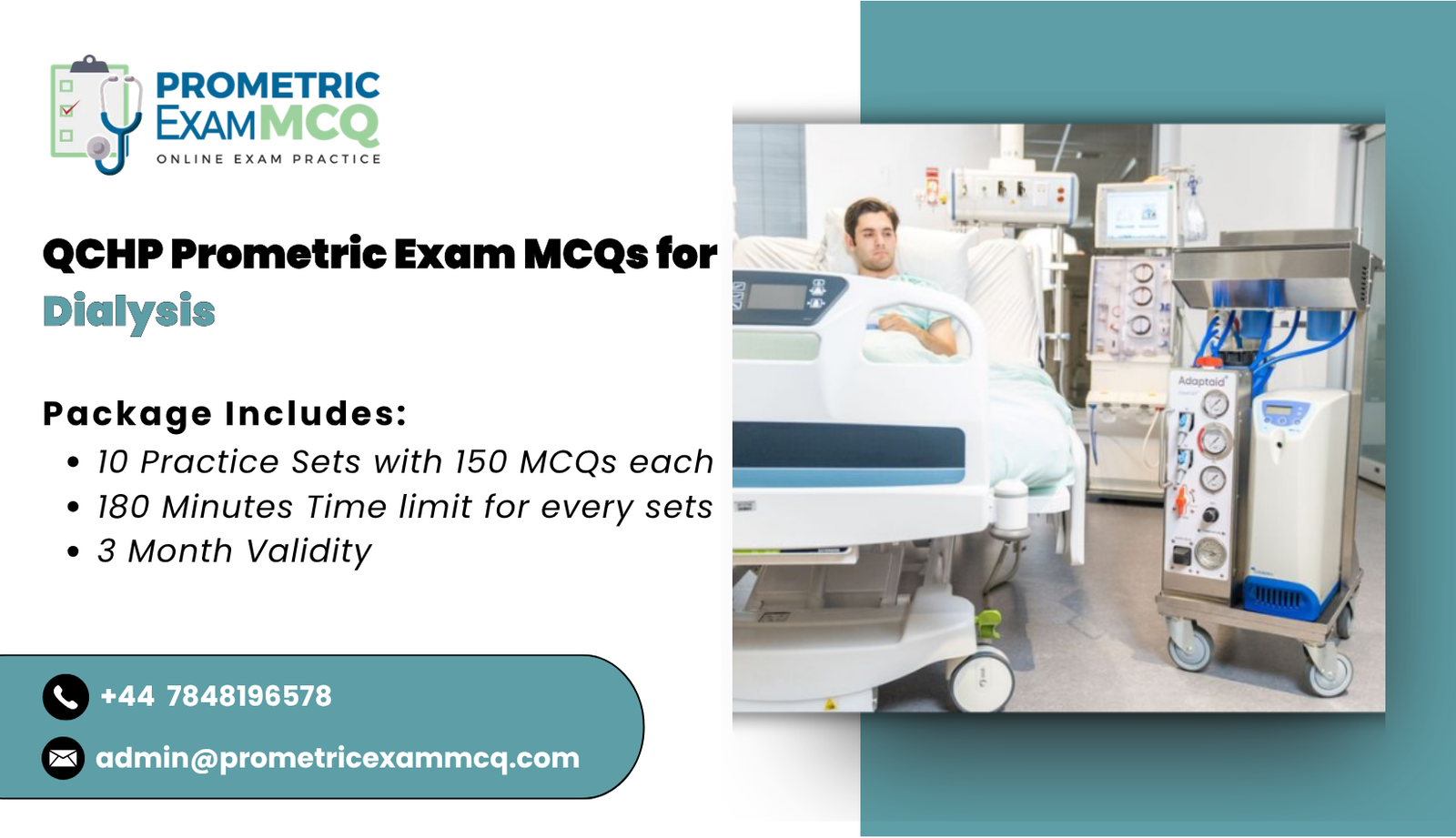 QCHP Prometric Exam MCQs for Dialysis