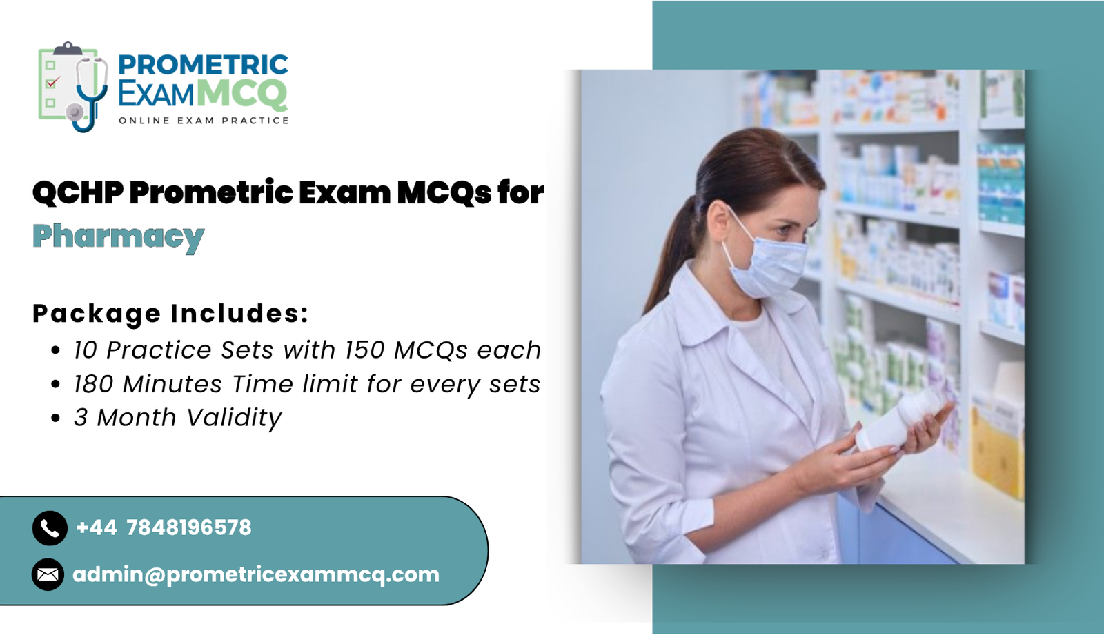 QCHP Prometric Exam MCQs for Pharmacy