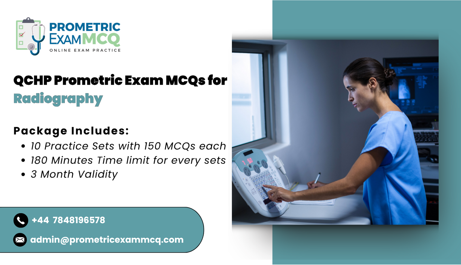 QCHP Prometric Exam MCQs for Radiography