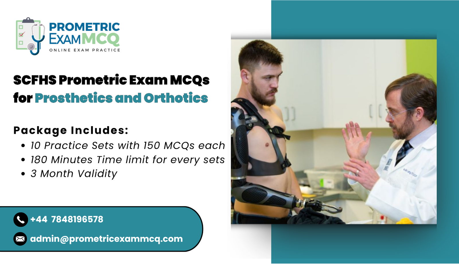 SCFHS Prometric Exam MCQs for Prosthetics and Orthotics