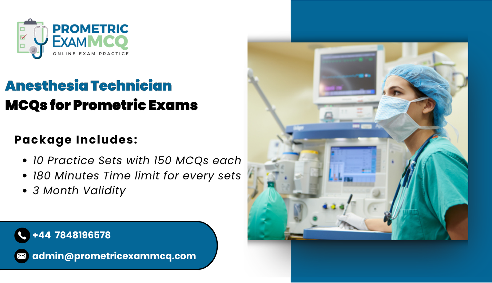 Anesthesia Technician MCQs for Prometric Exams