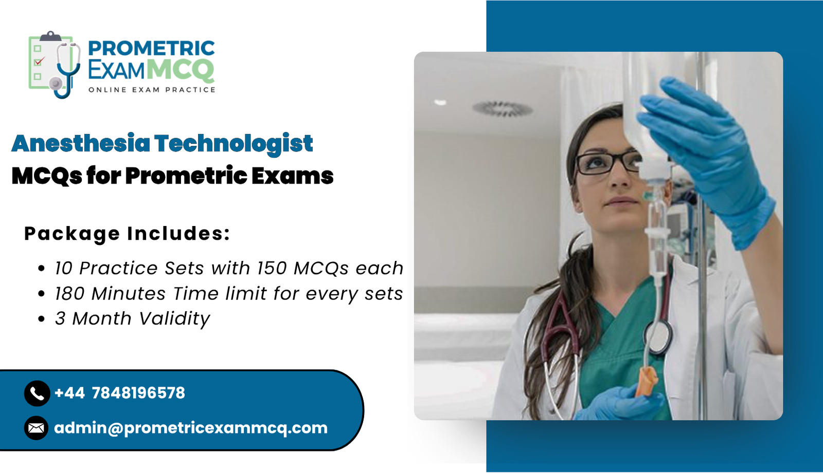 Anesthesia Technologist MCQs for Prometric Exams