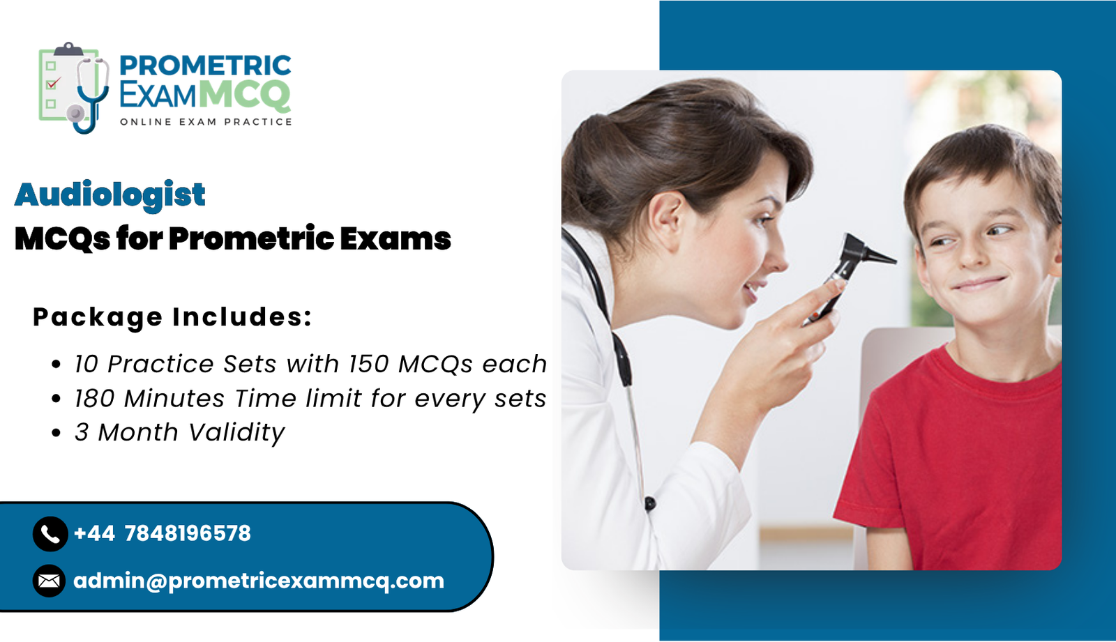 Audiologist MCQs for Prometric Exams