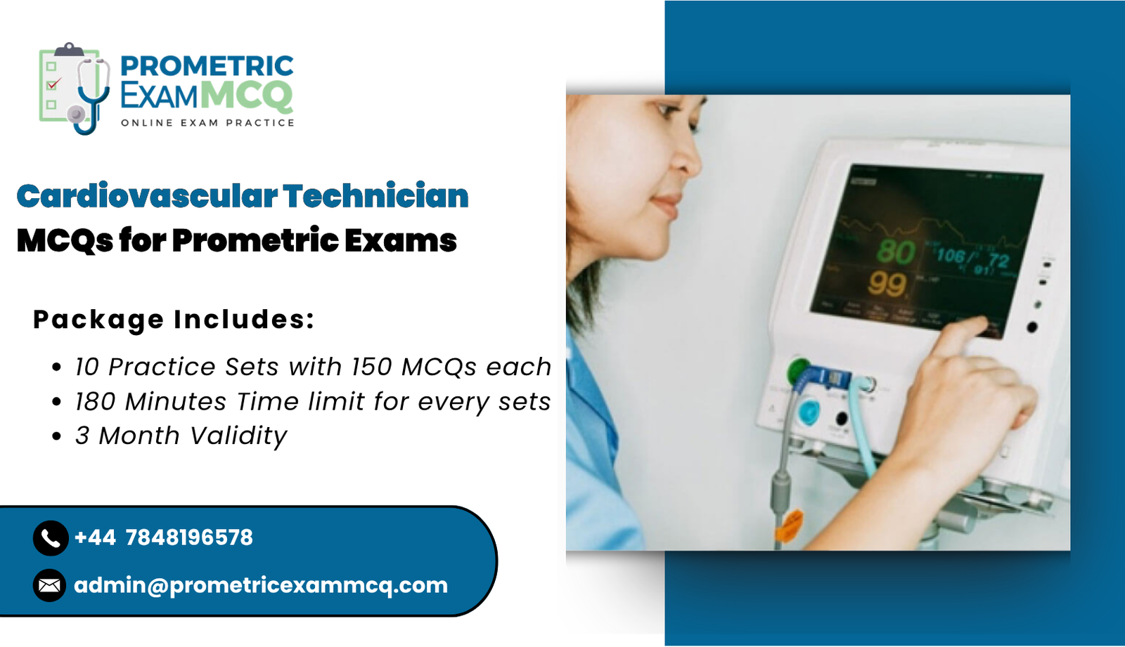 Cardiovascular Technician MCQs for Prometric Exams