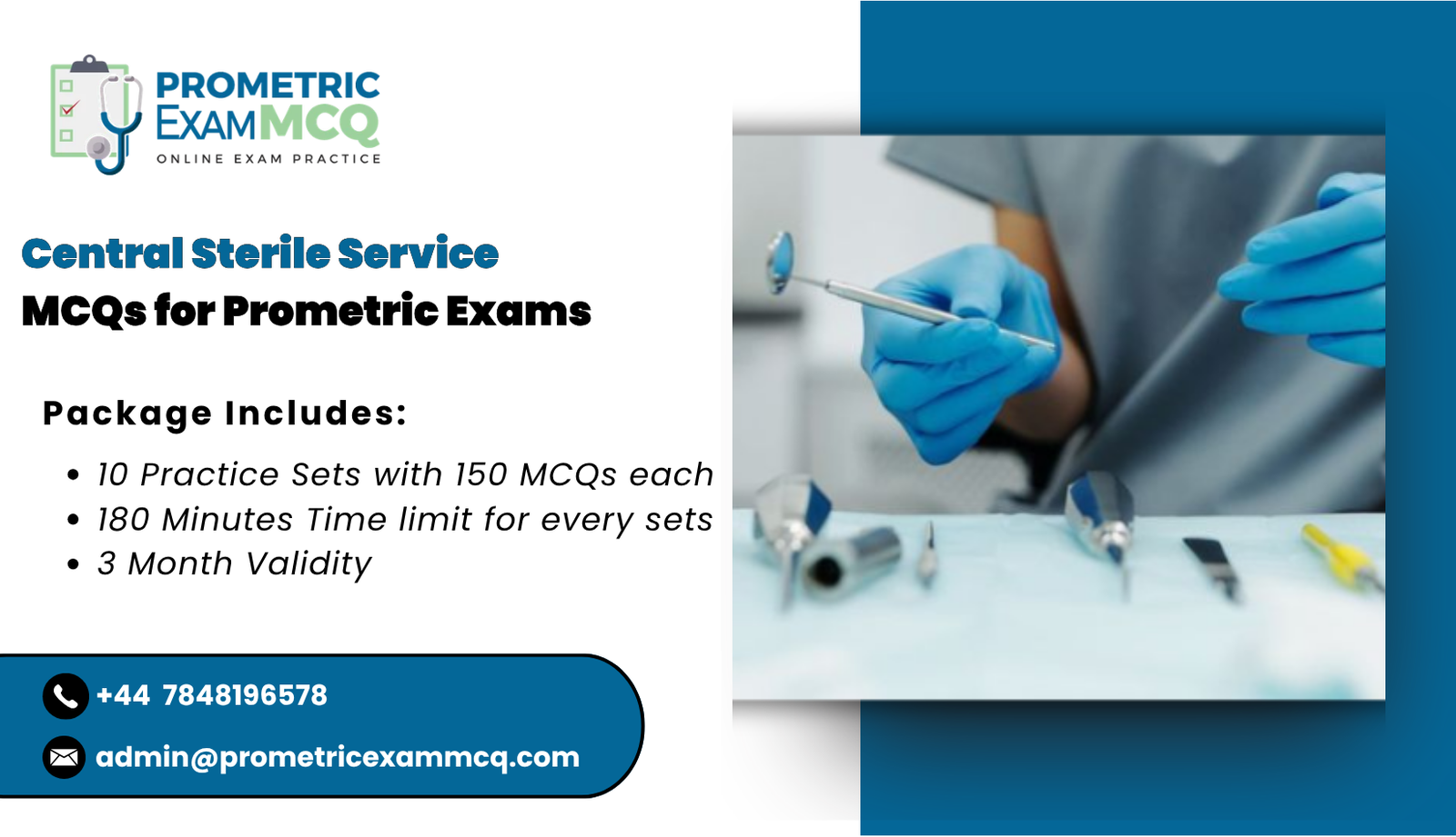 Central Sterile Service MCQs for Prometric Exams