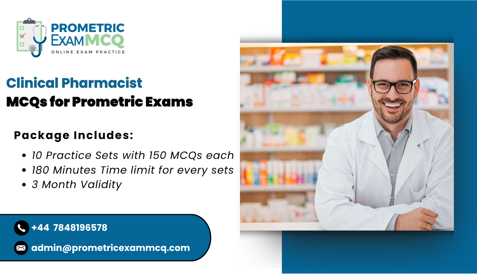 Clinical Pharmacist MCQs for Prometric Exams
