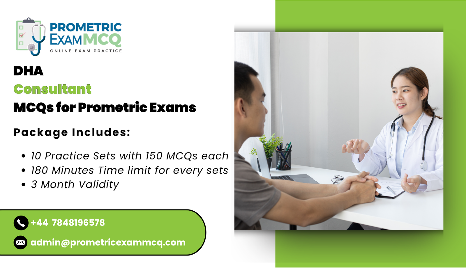 DHA Consultant MCQs for Prometric Exams