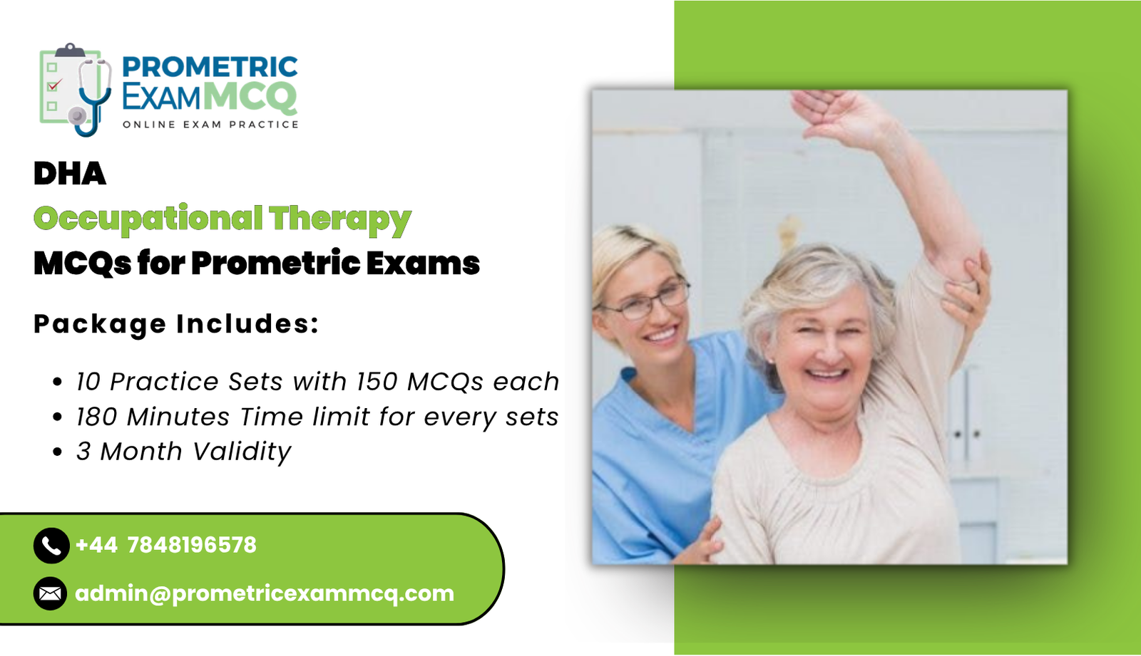 DHA Occupational Therapy MCQs for Prometric Exams