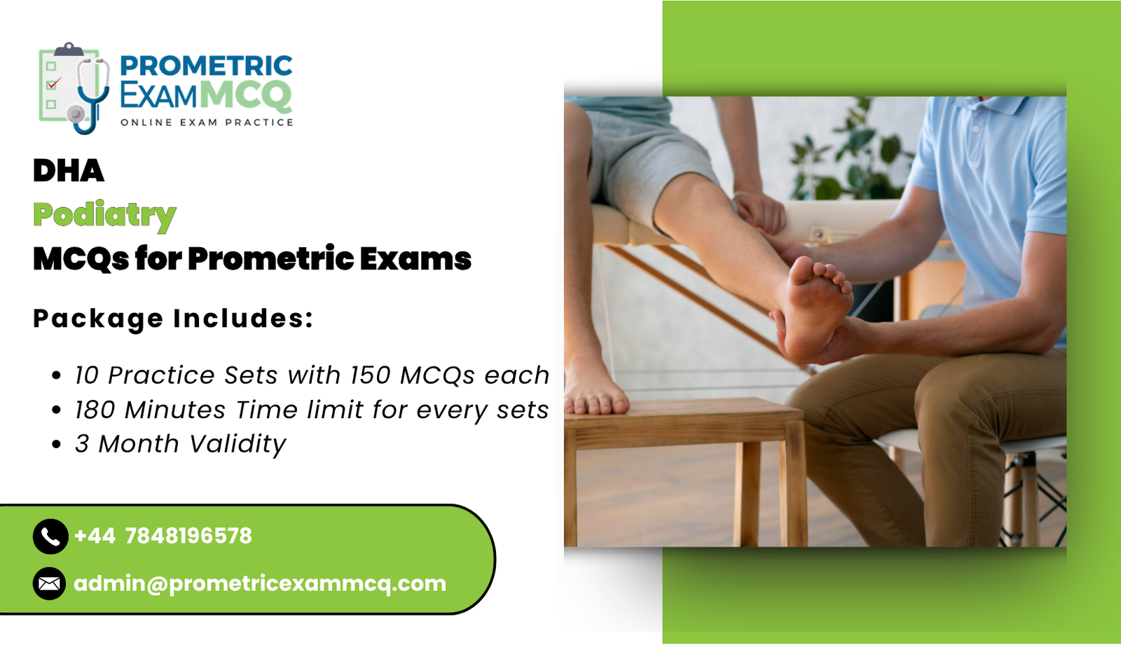 DHA Podiatry MCQs for Prometric Exams