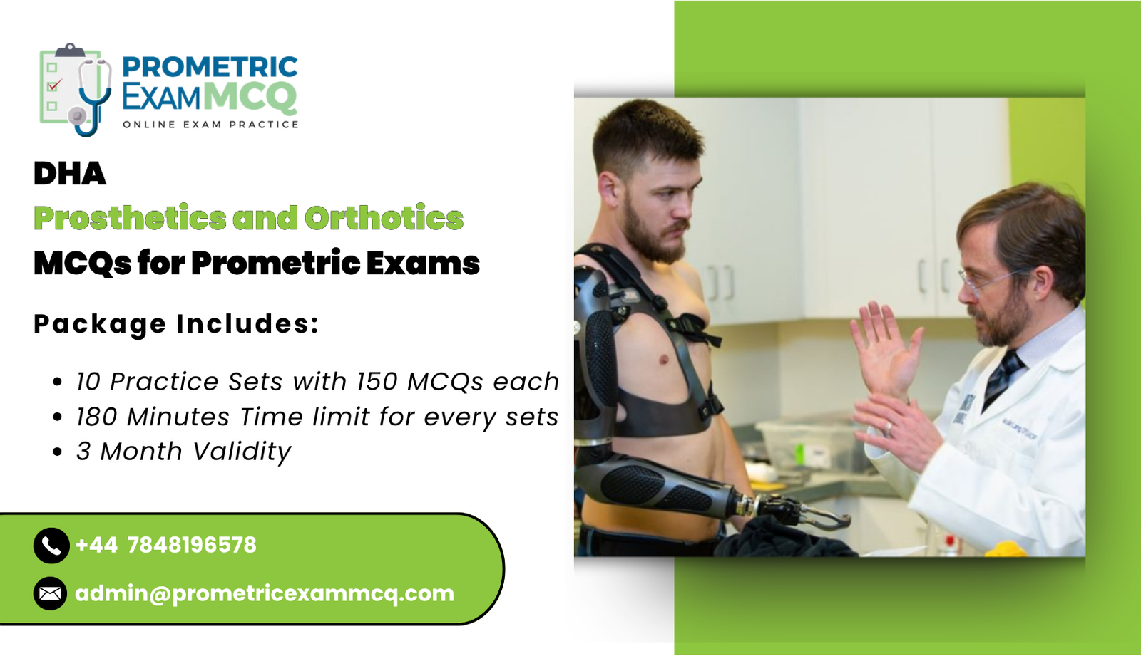 DHA Prosthetics and Orthotics MCQs for Prometric Exams