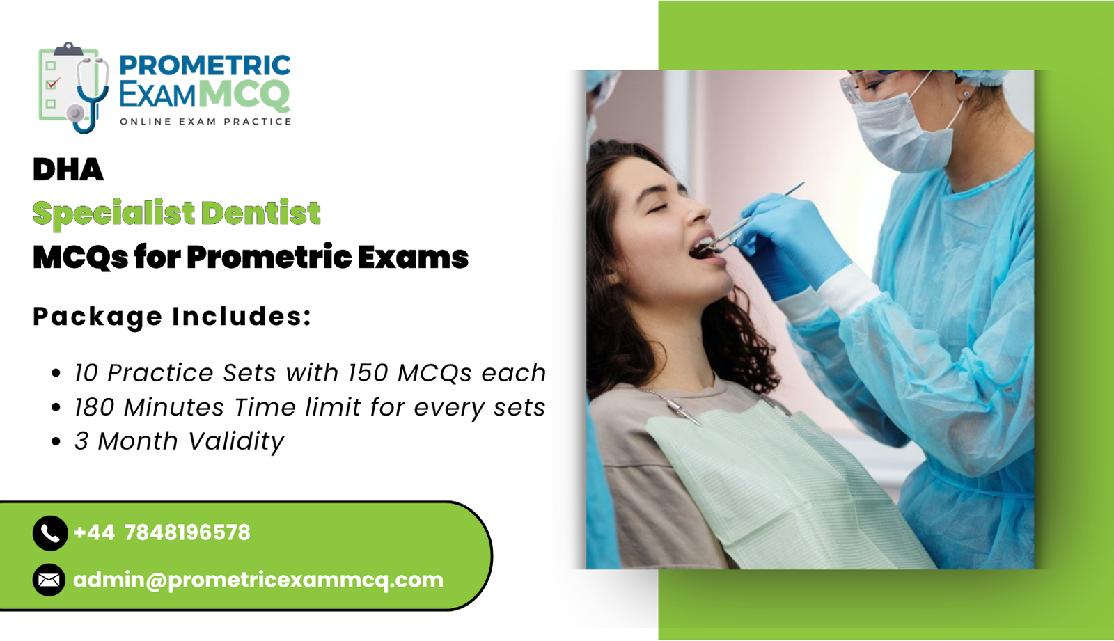 DHA Specialist Dentist MCQs for Prometric Exams