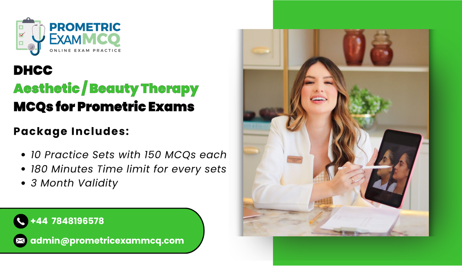 DHCC Aesthetic _ Beauty Therapy MCQs for Prometric Exams