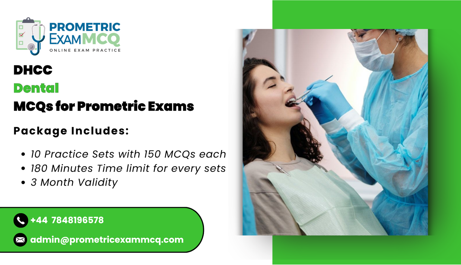 DHCC Dental MCQs for Prometric Exams