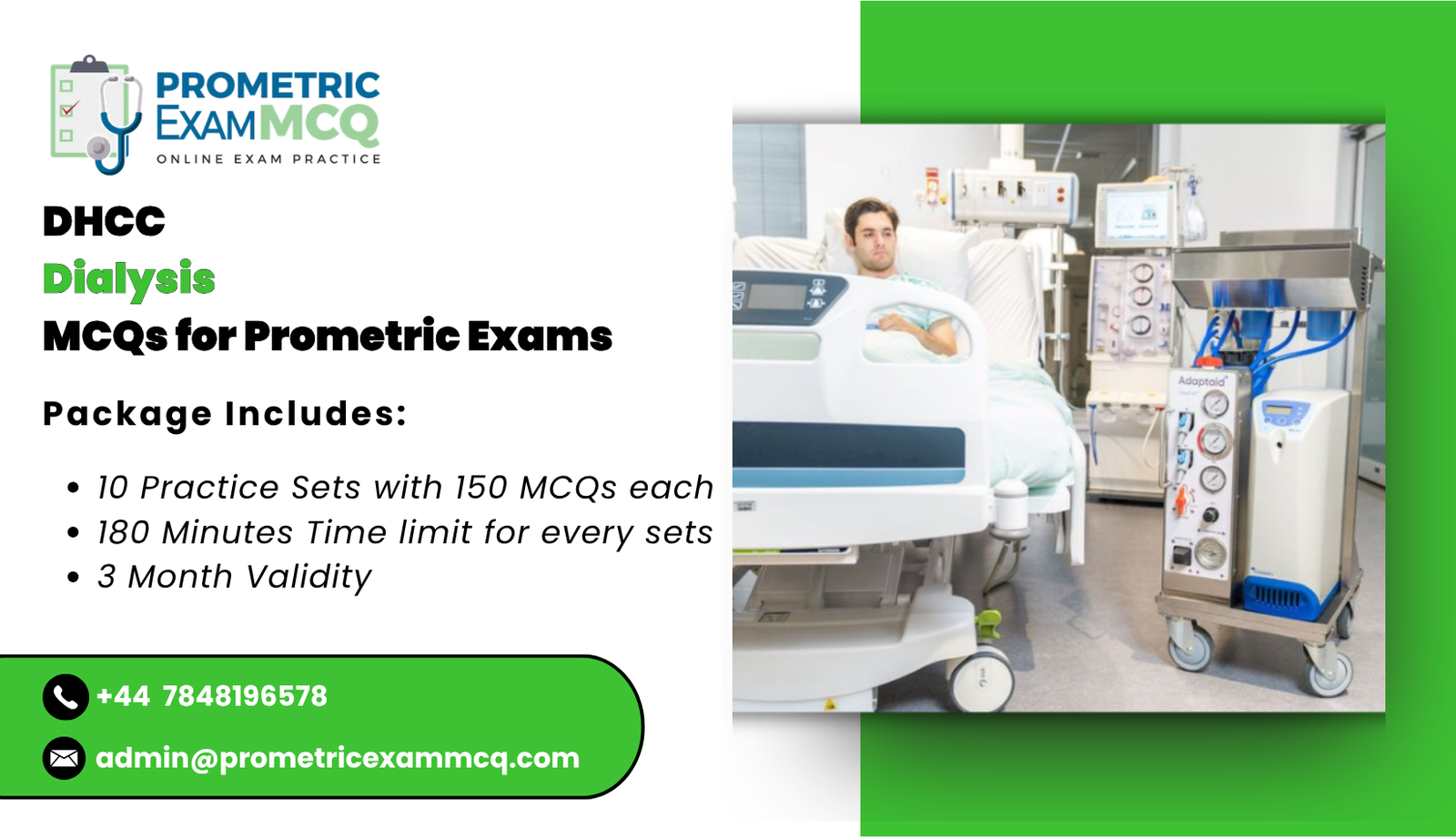 DHCC Dialysis MCQs for Prometric Exams