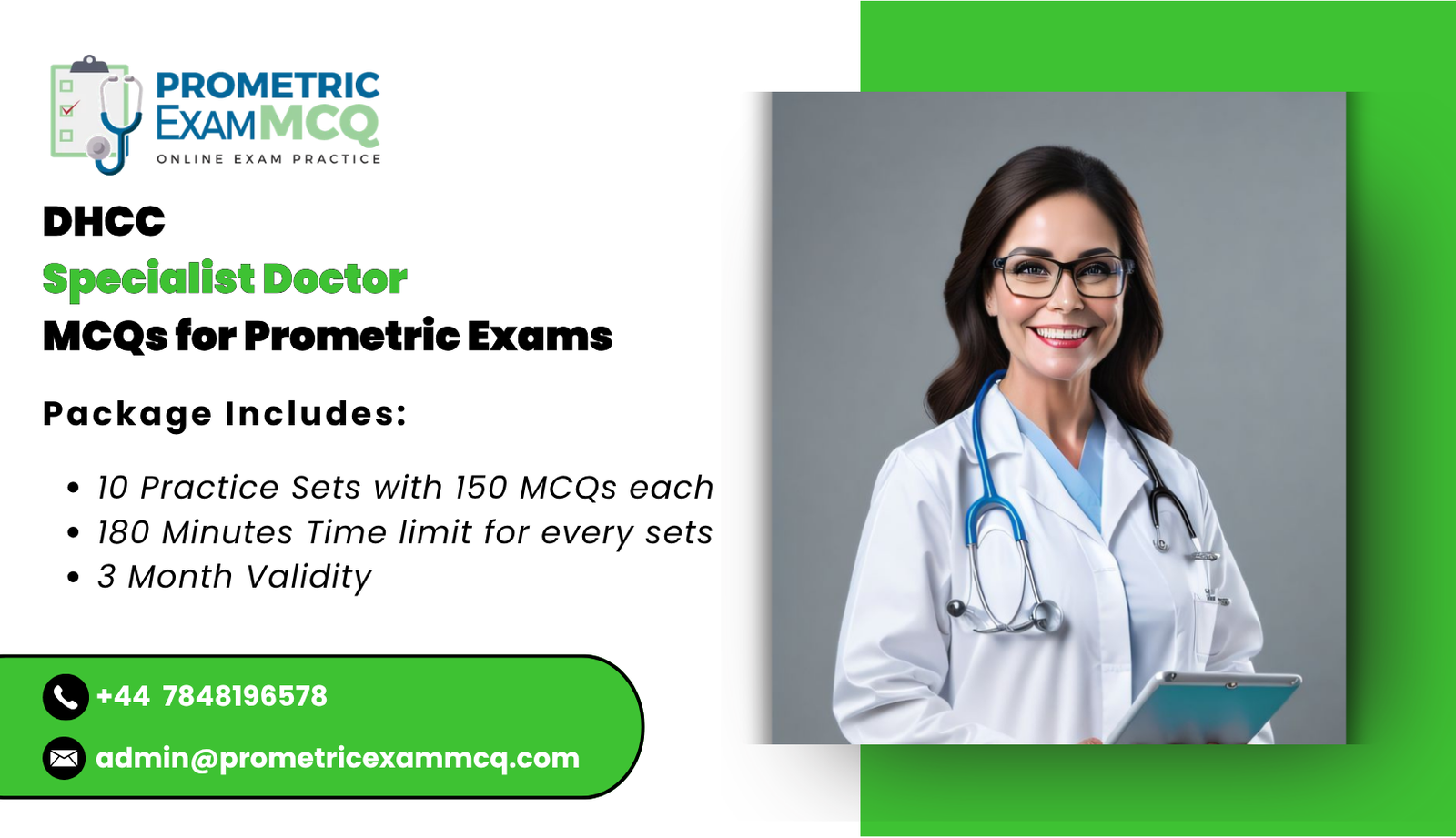 DHCC Specialist Doctor MCQs for Prometric Exams