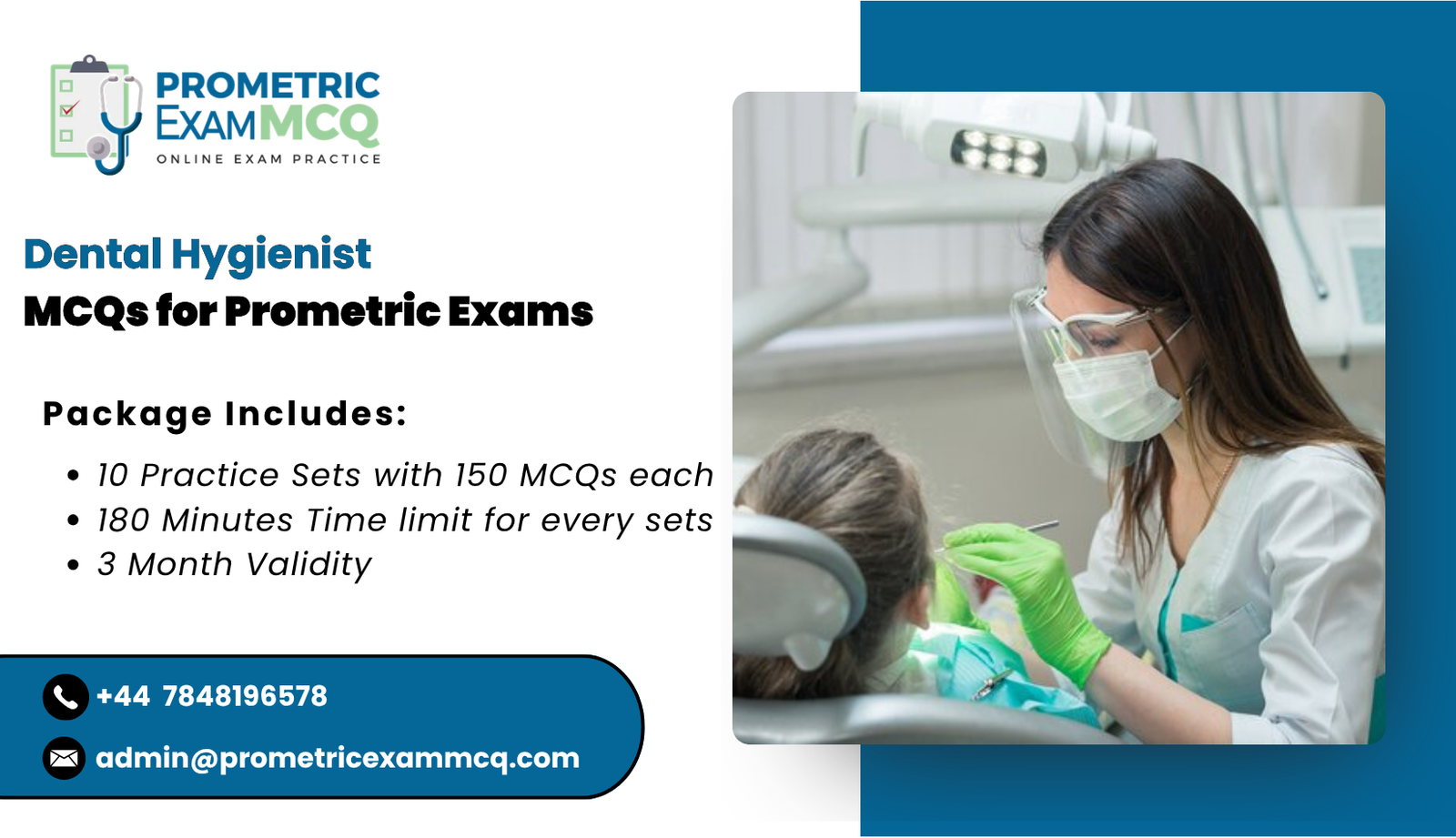 Dental Hygienist MCQs for Prometric Exams