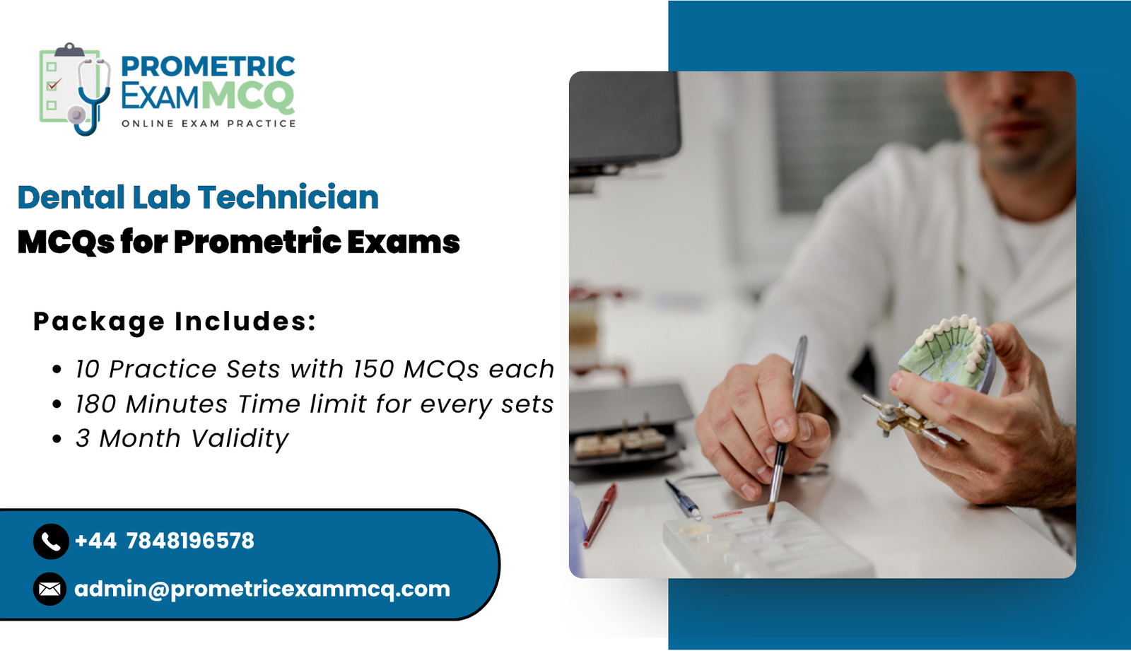 Dental Lab Technician MCQs for Prometric Exams