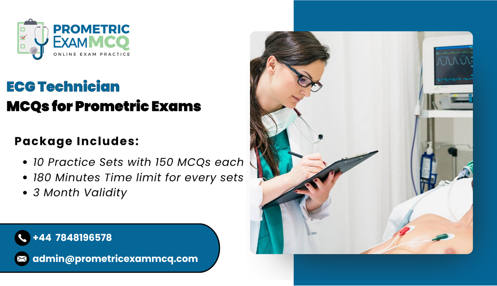 ECG Technician MCQs for Prometric Exams