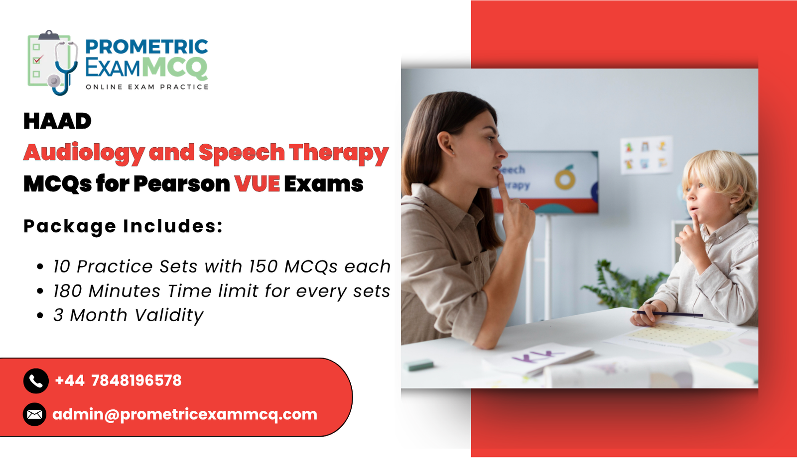 HAAD Audiology and Speech Therapy MCQs for Pearson Vue Exams