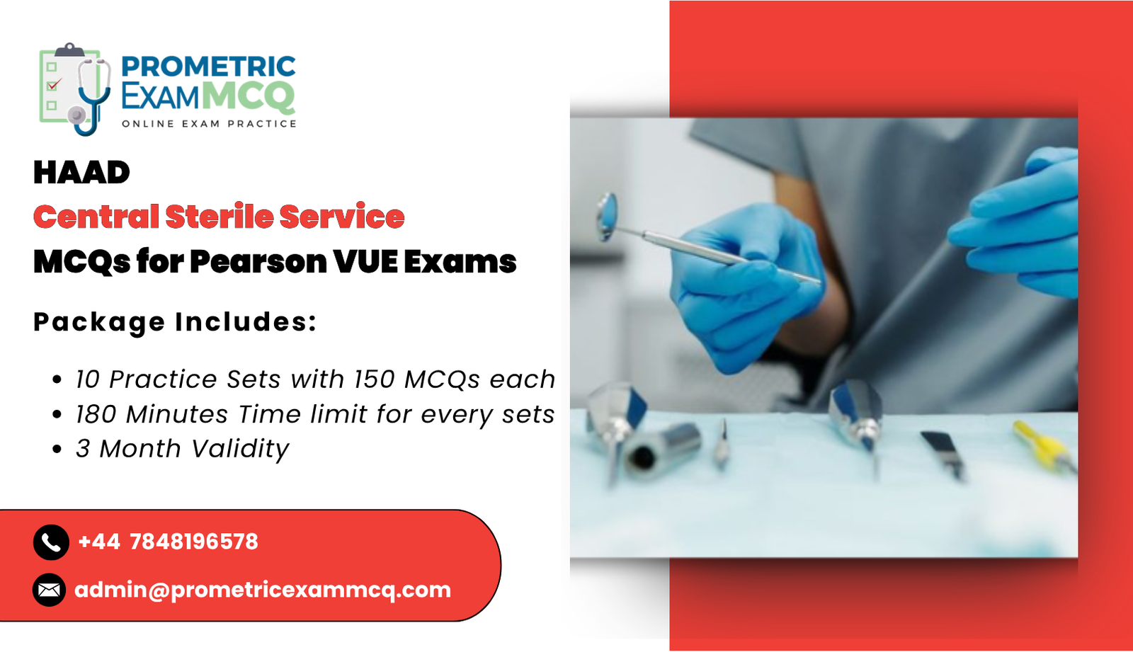 HAAD Central Sterile Service MCQs for Pearson Vue Exams