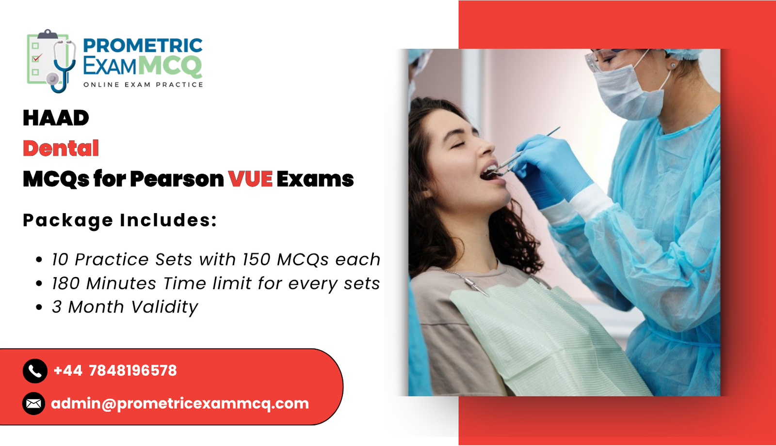 HAAD Dental MCQs for Pearson Vue Exams