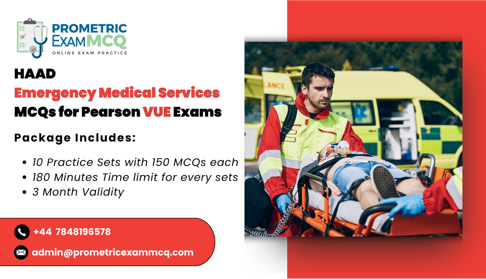 HAAD Emergency Medical Services MCQs for Pearson Vue Exams