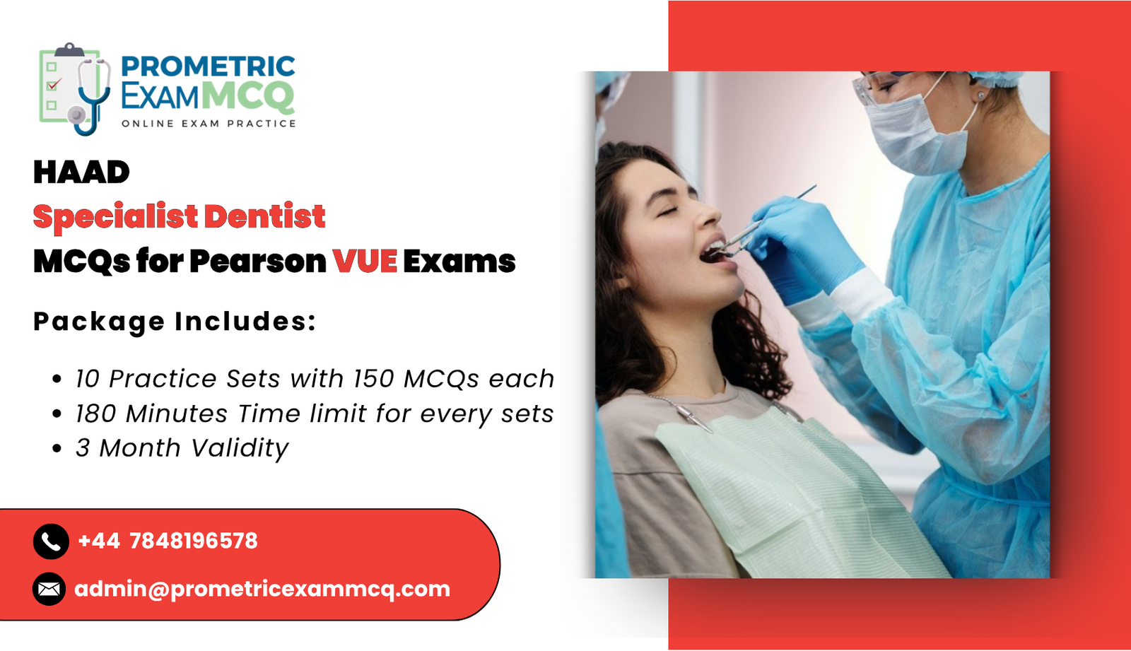 HAAD Specialist Dentist MCQs for Pearson Vue Exams