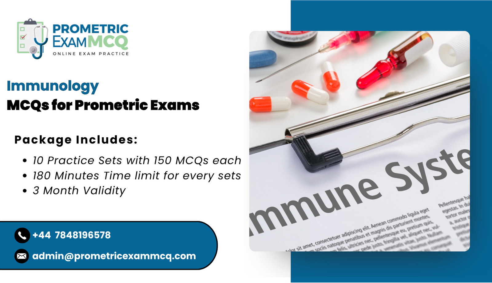 Immunology MCQs for Prometric Exams
