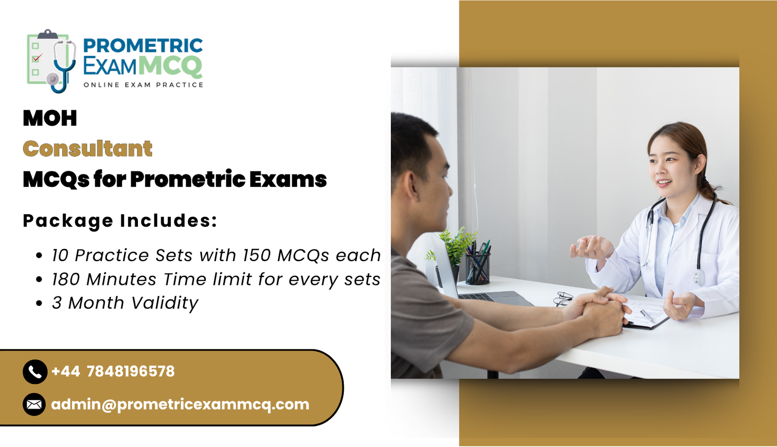 MOH Consultant MCQs for Prometric Exams