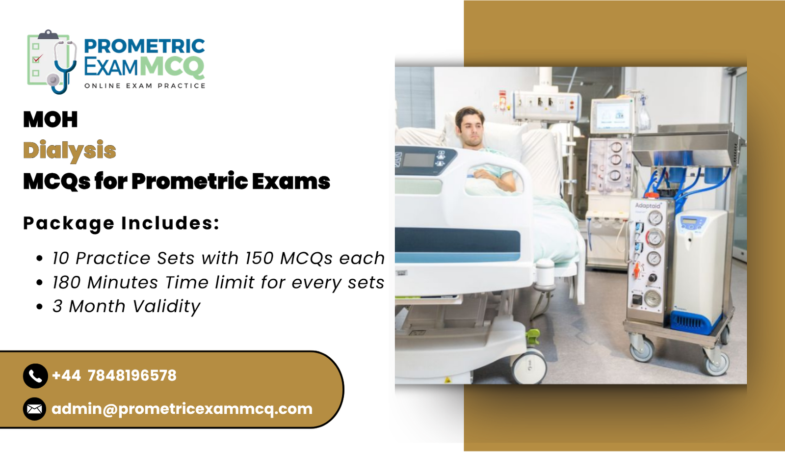 MOH Dialysis MCQs for Prometric Exams