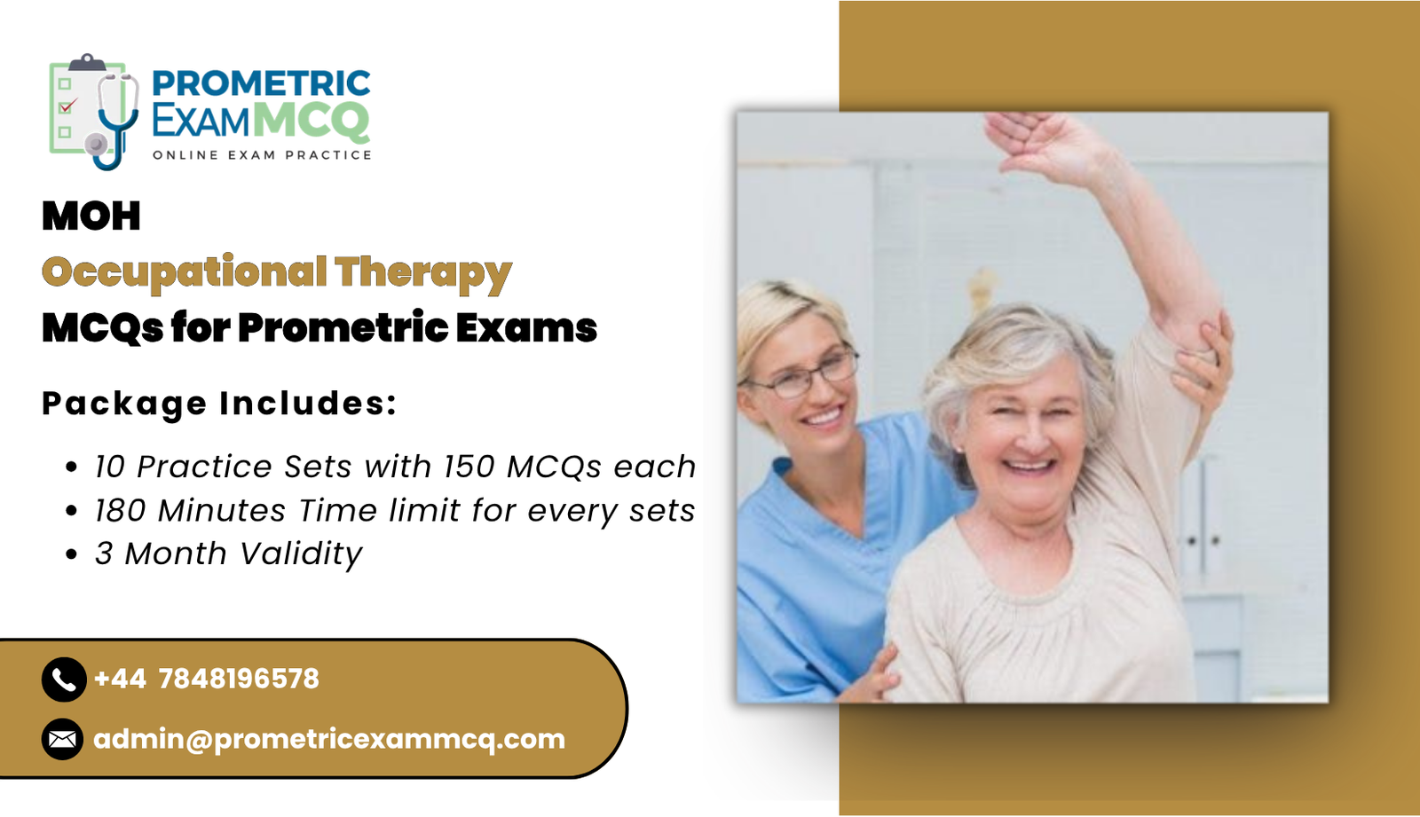 MOH Occupational Therapy MCQs for Prometric Exams
