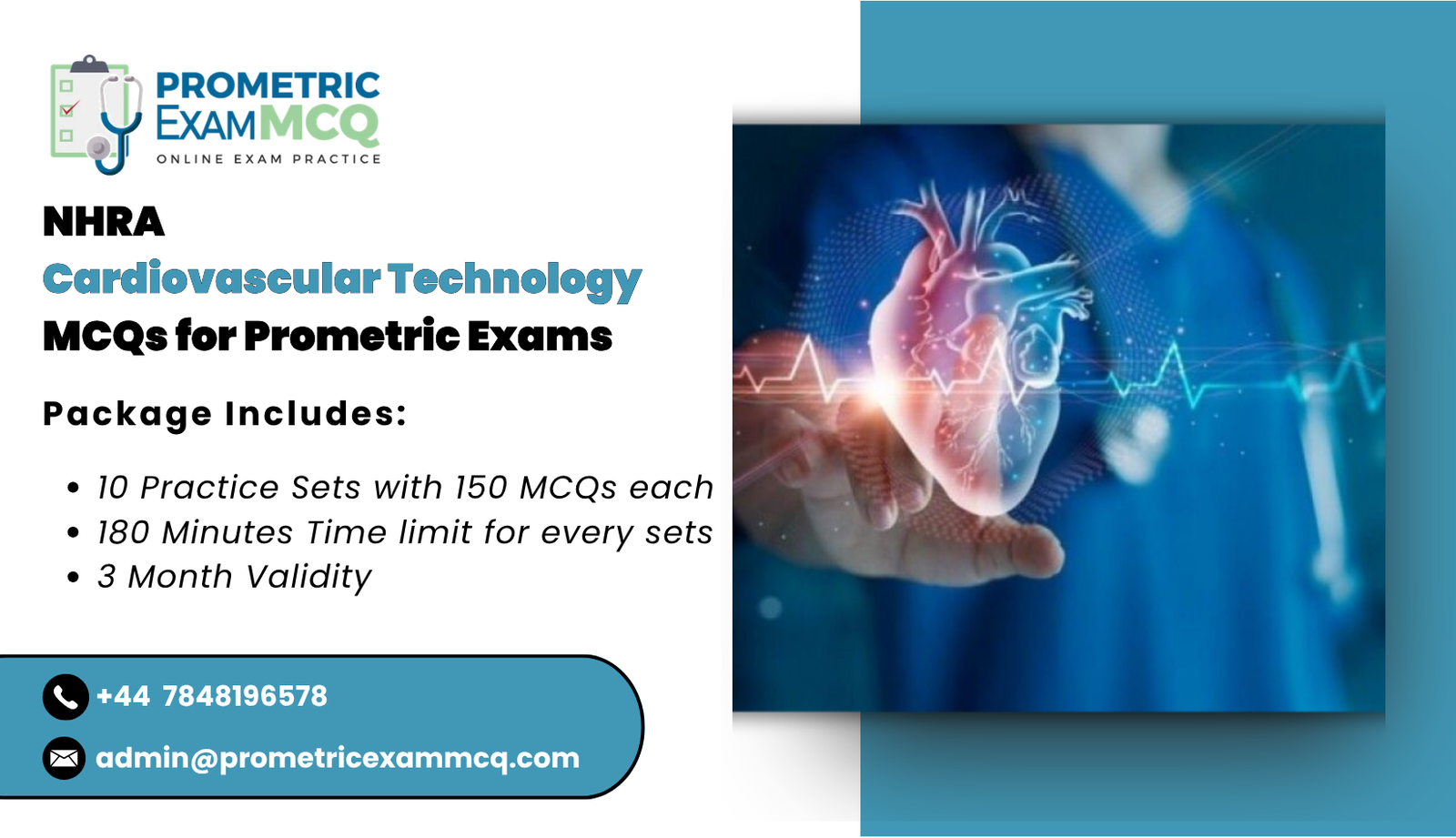 NHRA Cardiovascular Technology MCQs for Prometric Exams