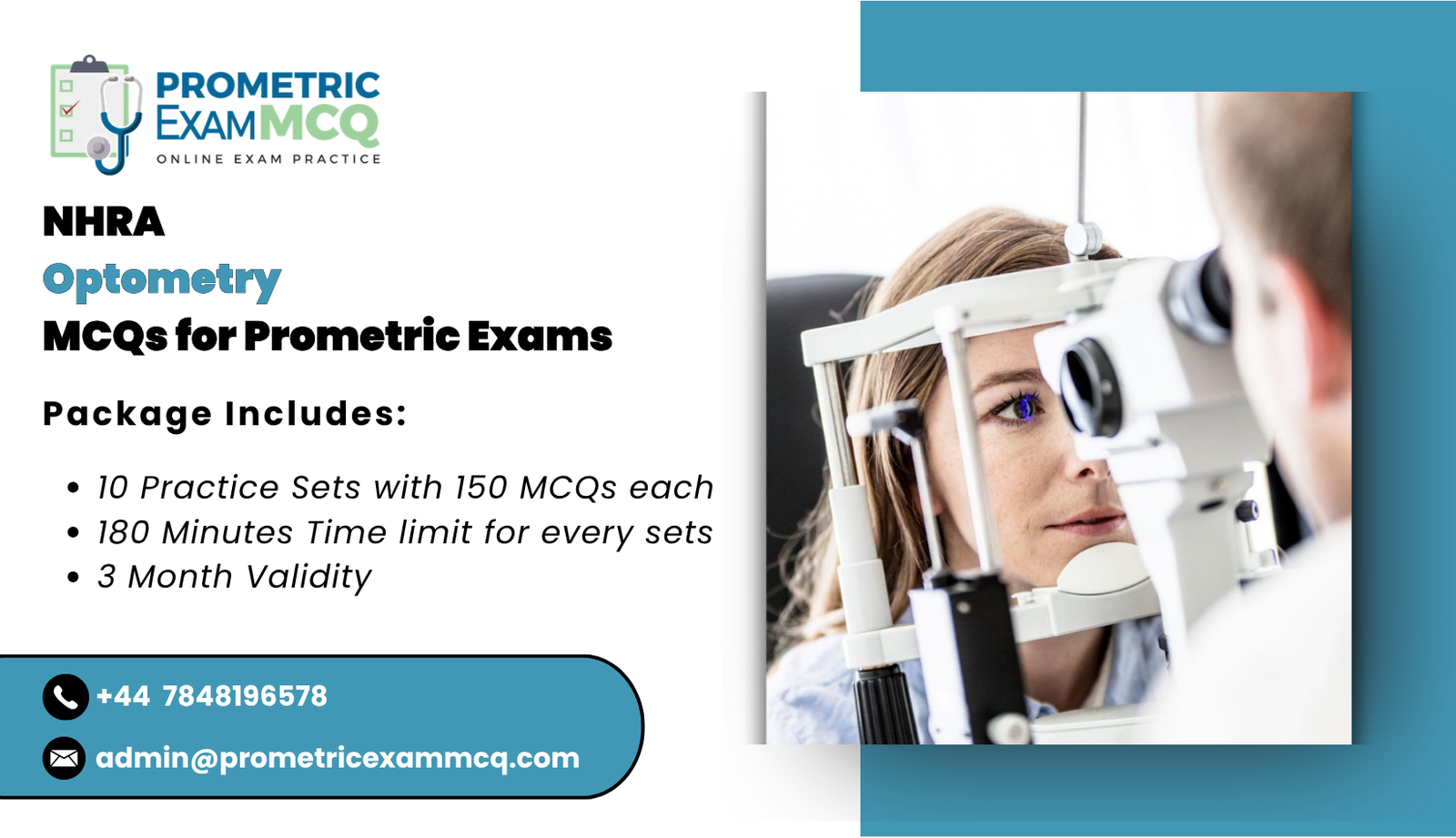 NHRA Optometry MCQs for Prometric Exams