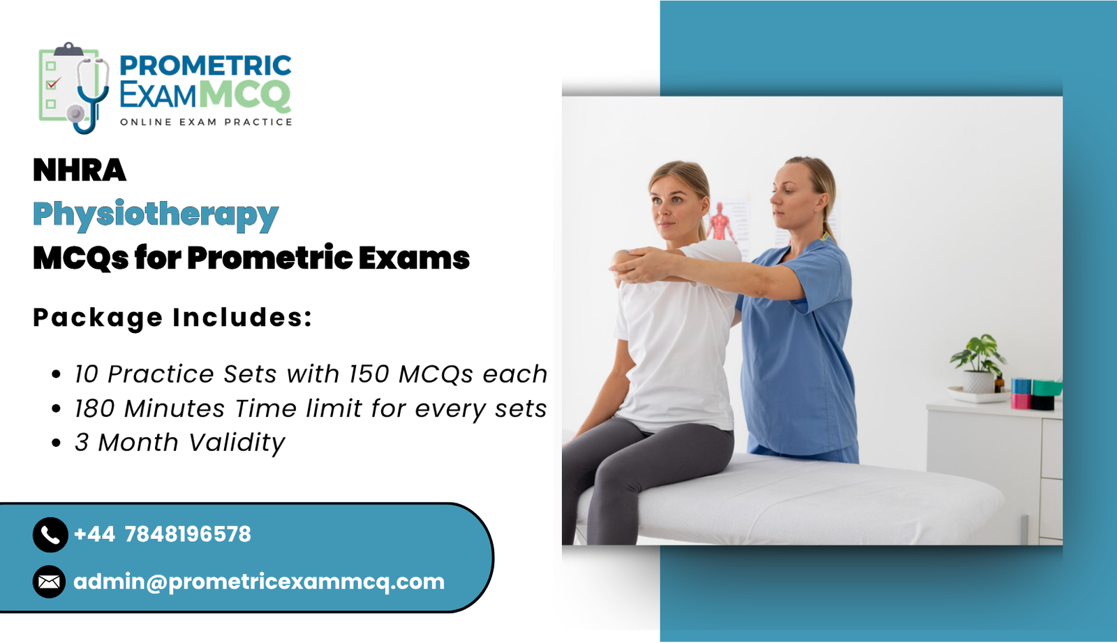 NHRA Physiotherapy MCQs for Prometric Exams
