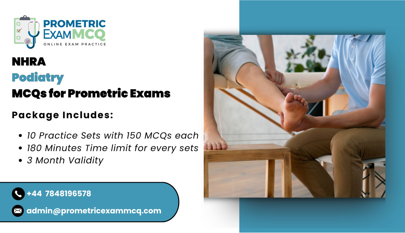 NHRA Podiatry MCQs for Prometric Exams