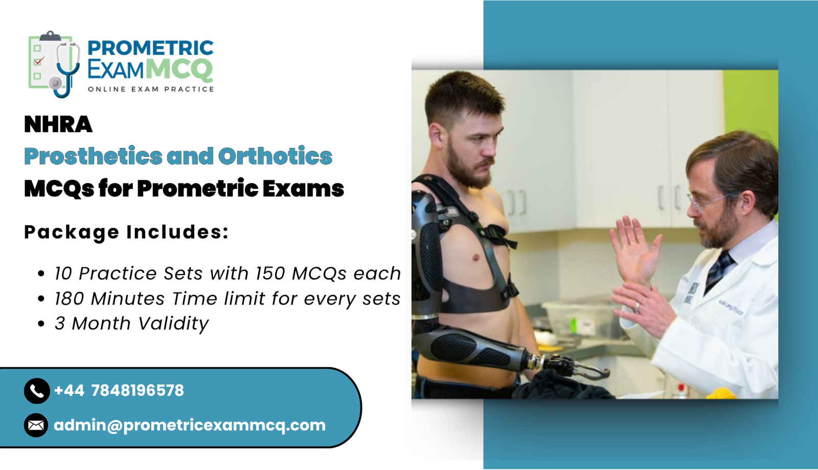 NHRA Prosthetics and Orthotics MCQs for Prometric Exams