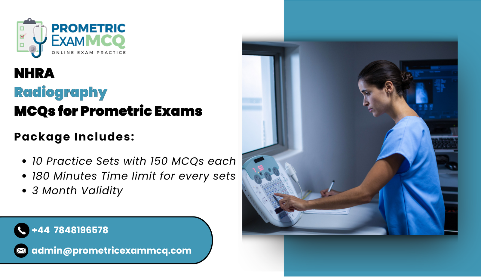 NHRA Radiography MCQs for Prometric Exams