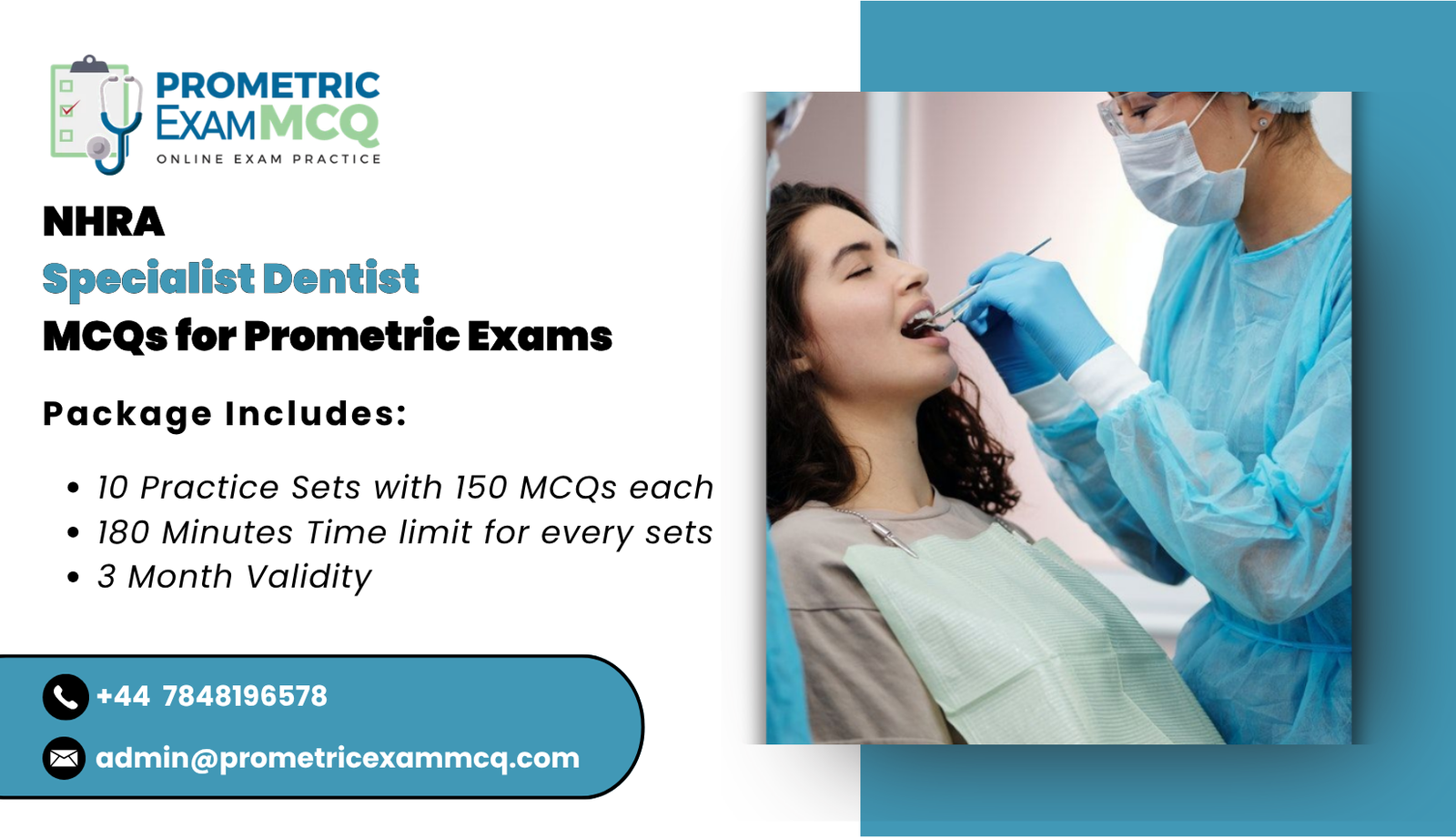 NHRA Specialist Dentist MCQs for Prometric Exams