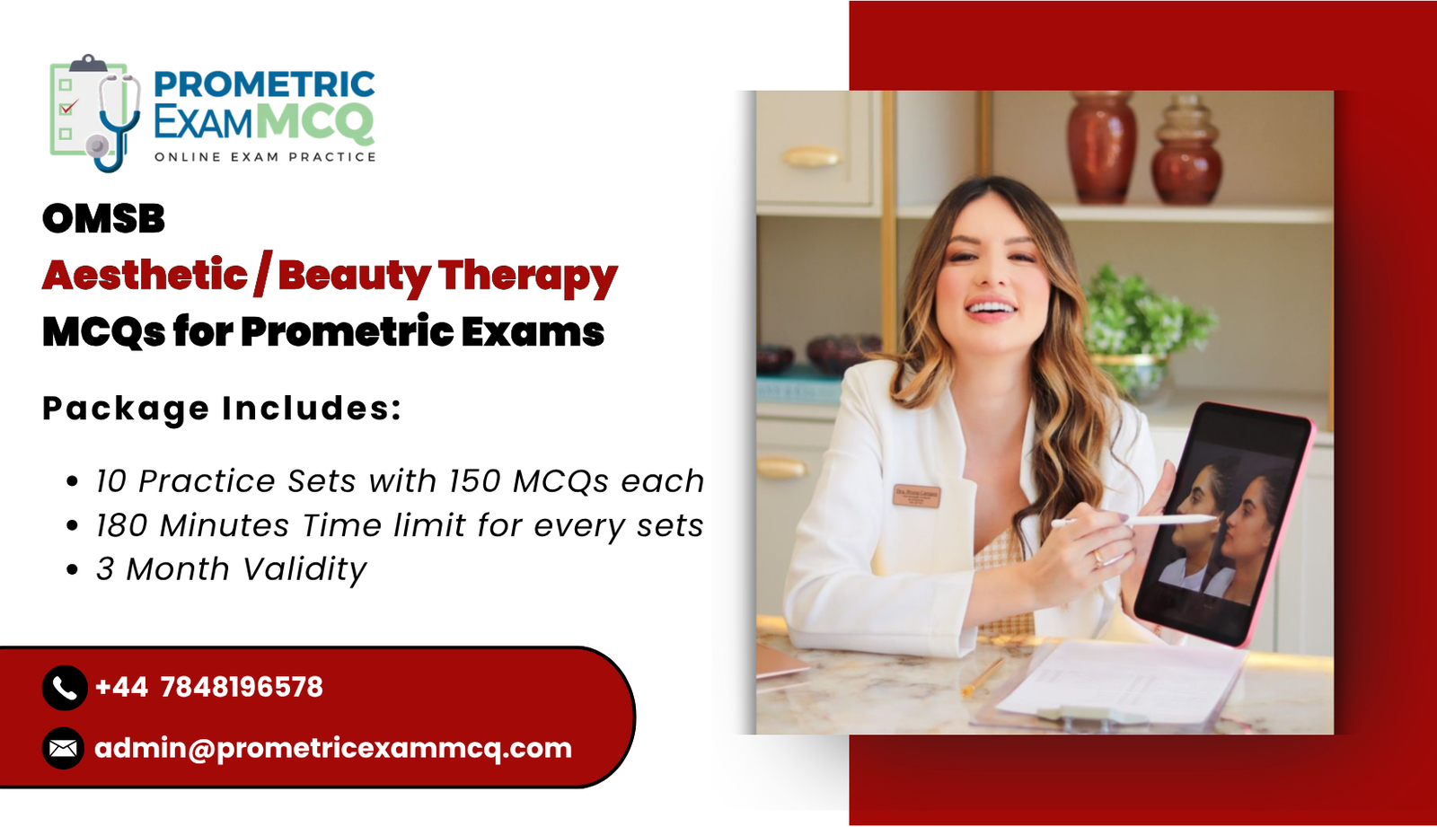 OMSB Aesthetic _ Beauty Therapy MCQs for Prometric Exams