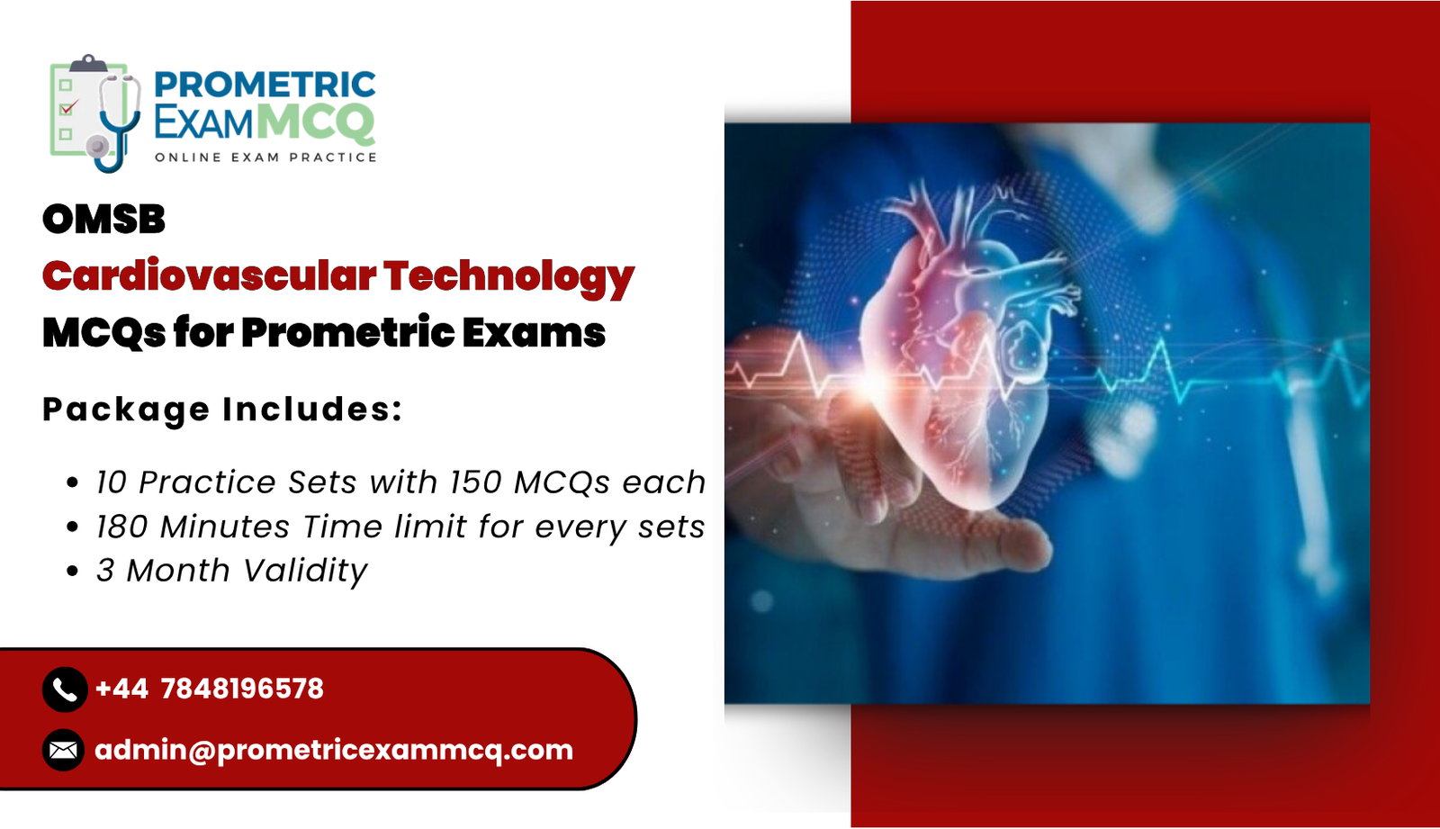 OMSB Cardiovascular Technology MCQs for Prometric Exams