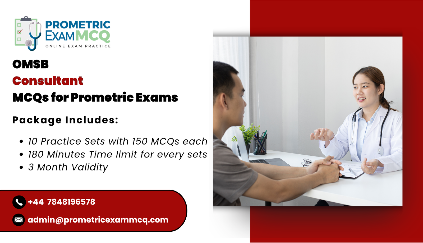 OMSB Consultant MCQs for Prometric Exams