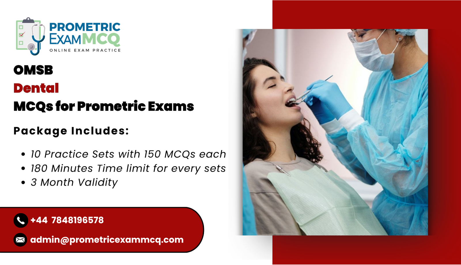 OMSB Dental MCQs for Prometric Exams