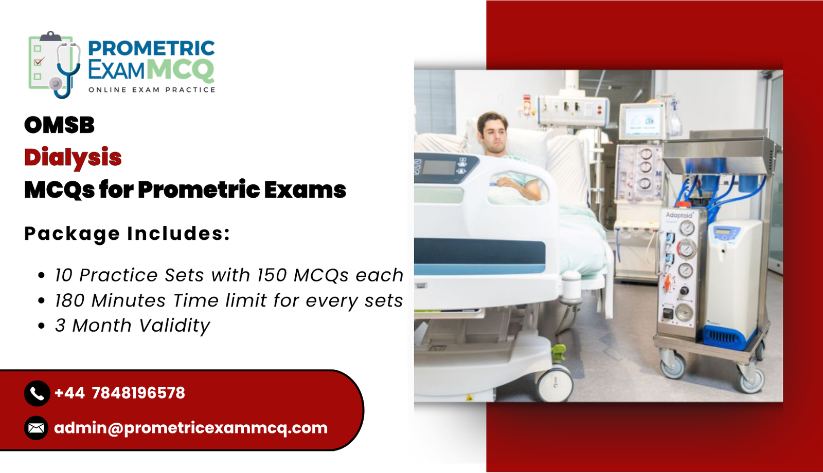 OMSB Dialysis MCQs for Prometric Exams