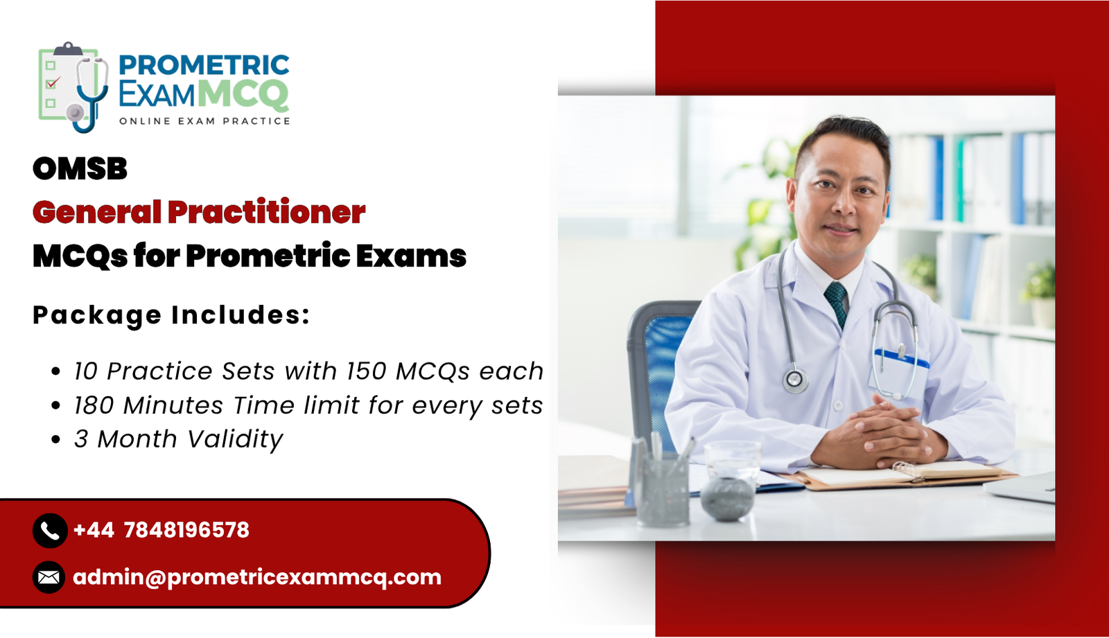 OMSB General Practitioner MCQs for Prometric Exams
