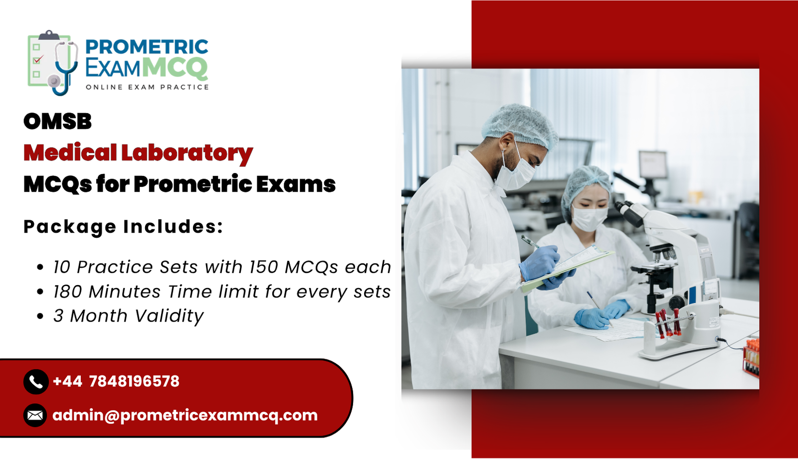 OMSB Medical Laboratory MCQs for Prometric Exams