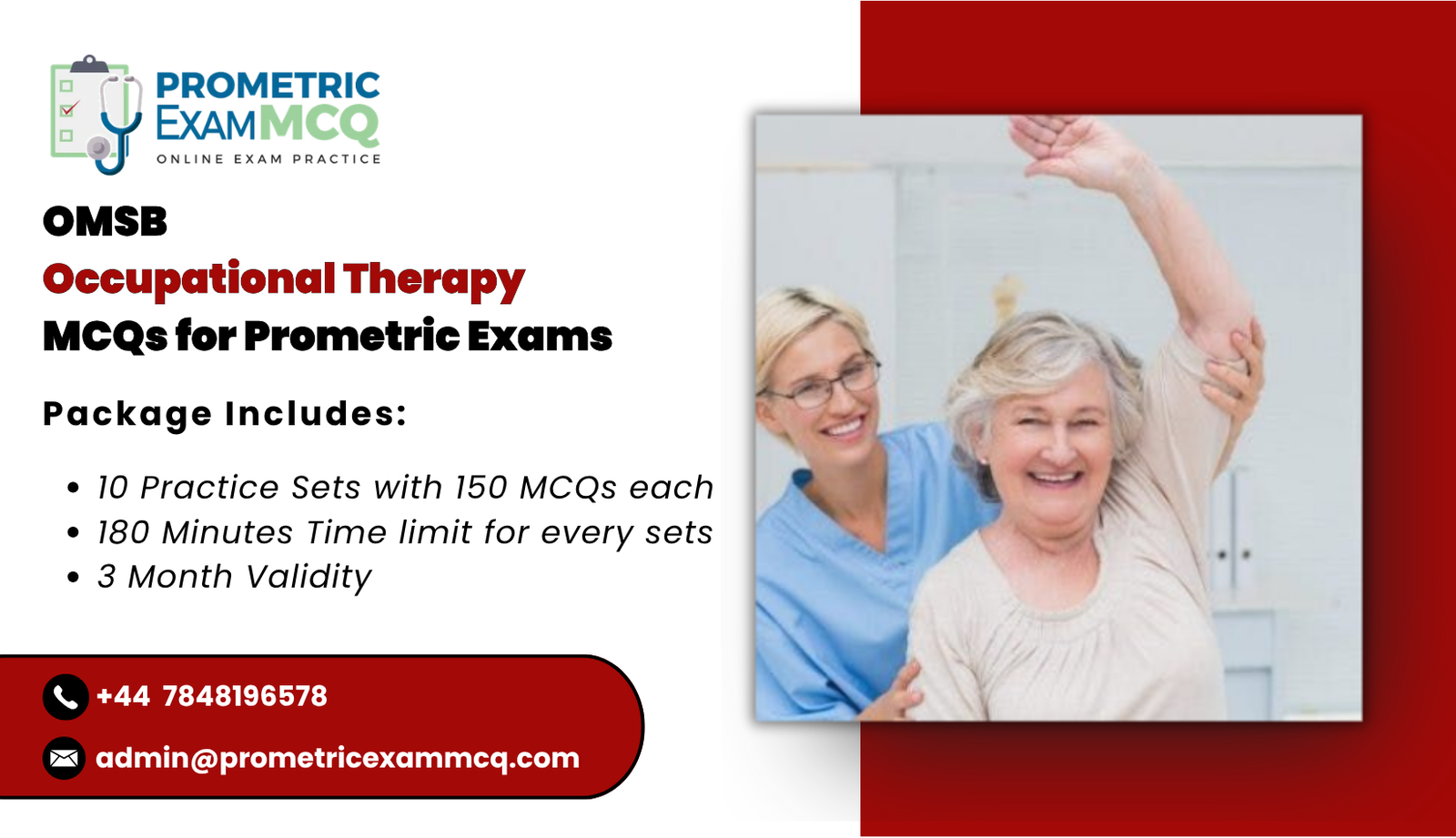 OMSB Occupational Therapy MCQs for Prometric Exams