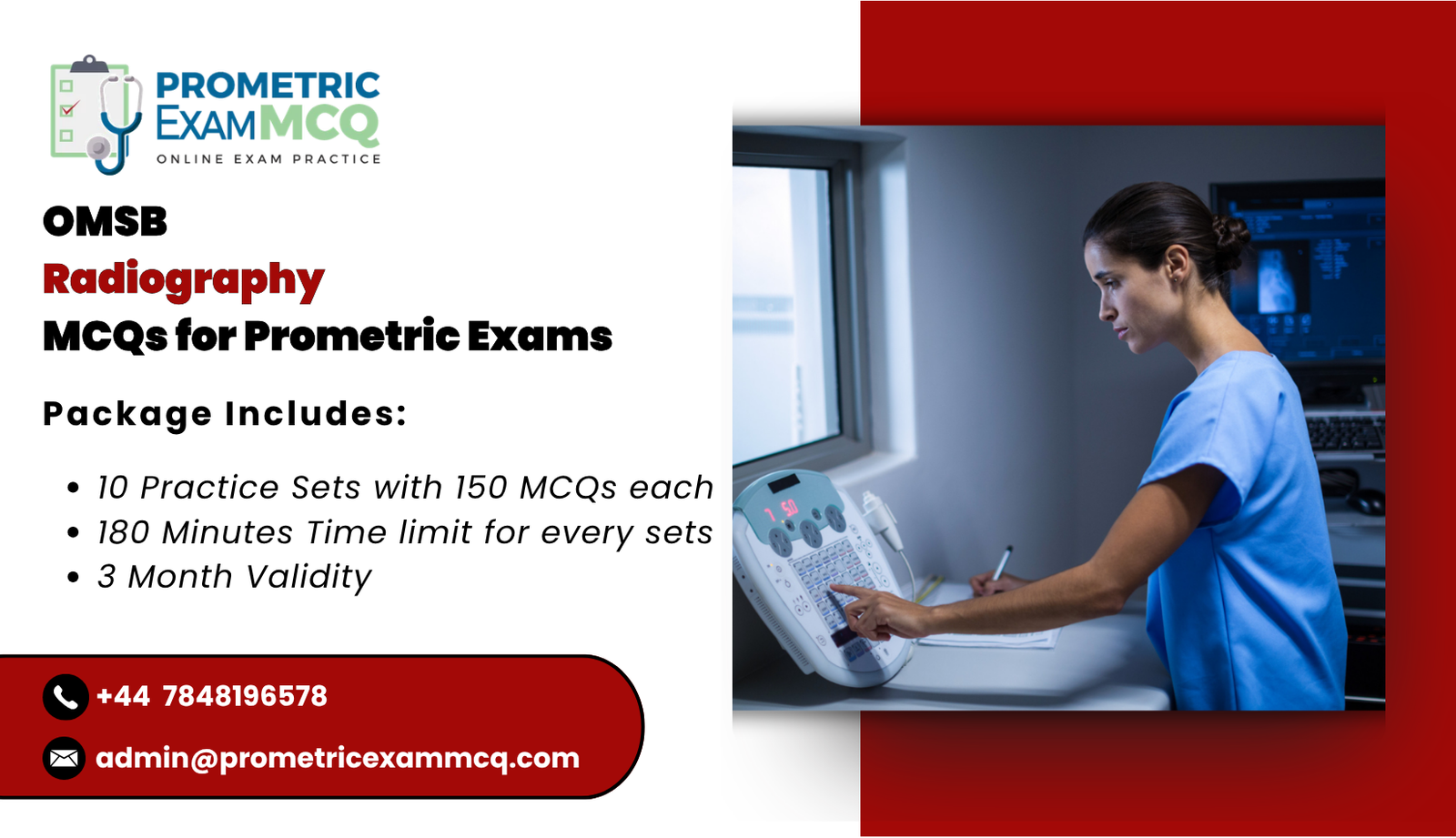 OMSB Radiography MCQs for Prometric Exams